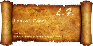 Laskai Fanni névjegykártya