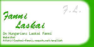 fanni laskai business card